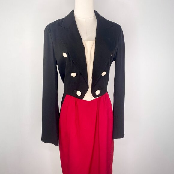 Moschino Cheap & Chic - Tuxedo Illusion Dress - Picture 3 of 8